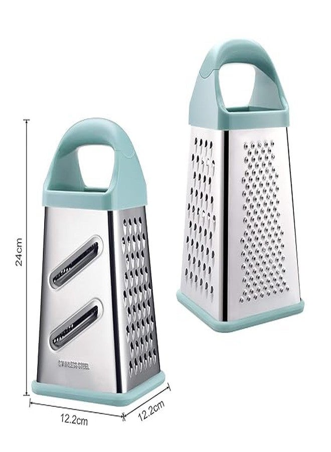 GUANCI Professional Box Grater,4-Sided Stainless Steel Large 10-inch Grater for Parmesan Cheese, Ginger, Vegetables,Fruits,Chocolate,Nuts and More (Style B) - Image 3